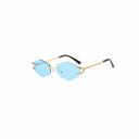 DAMAGE ASIA Claw Temple Gradient Hex Lens Rimless Sunglasses