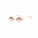 DAMAGE ASIA Diamond Half-Rim Sunglasses