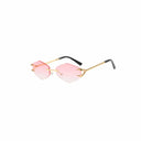 DAMAGE ASIA Claw Temple Gradient Hex Lens Rimless Sunglasses
