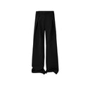 KREATE Inverted Pleats Asymmetric Waist Wide-Leg Trousers