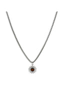 1sman | Sunflower Cat's Eye Pendant Titanium Steel Necklace