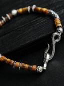 1sman | Natural Tiger Eye Stone Beaded Bracelet
