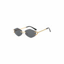 DAMAGE ASIA Claw Temple Gradient Hex Lens Rimless Sunglasses