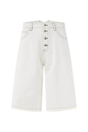 KREATE Essential Button-Up Stitched Denim Shorts