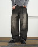 KREATE Eastern Aesthetics Washed Wide-Leg Jeans