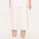 KREATE Essential Button-Up Stitched Denim Shorts