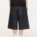 KREATE Essential Button-Up Stitched Denim Shorts