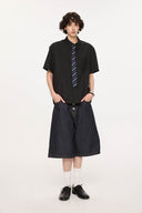 KREATE Essential Button-Up Stitched Denim Shorts