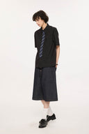 KREATE Essential Button-Up Stitched Denim Shorts