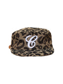 6CRAYON | Flat Brim Embroidered Baseball Cap-Leopard