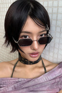 DAMAGE ASIA Hexagon Slim Frame Sunglasses