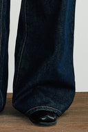 KREATE Reversed Fold-Over Wide-Leg Jeans