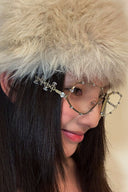 DAMAGE ASIA Embellished Crystal-Rim Angular Glasses