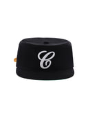 6CRAYON | Flat Brim Embroidered Baseball Cap-Black