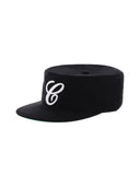 6CRAYON | Flat Brim Embroidered Baseball Cap-Black