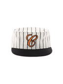 6CRAYON | Striped Wool Letter Embroidered Cap-Orange