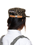 6CRAYON | Flat Brim Embroidered Baseball Cap-Leopard