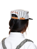 6CRAYON | Striped Wool Letter Embroidered Cap-Orange